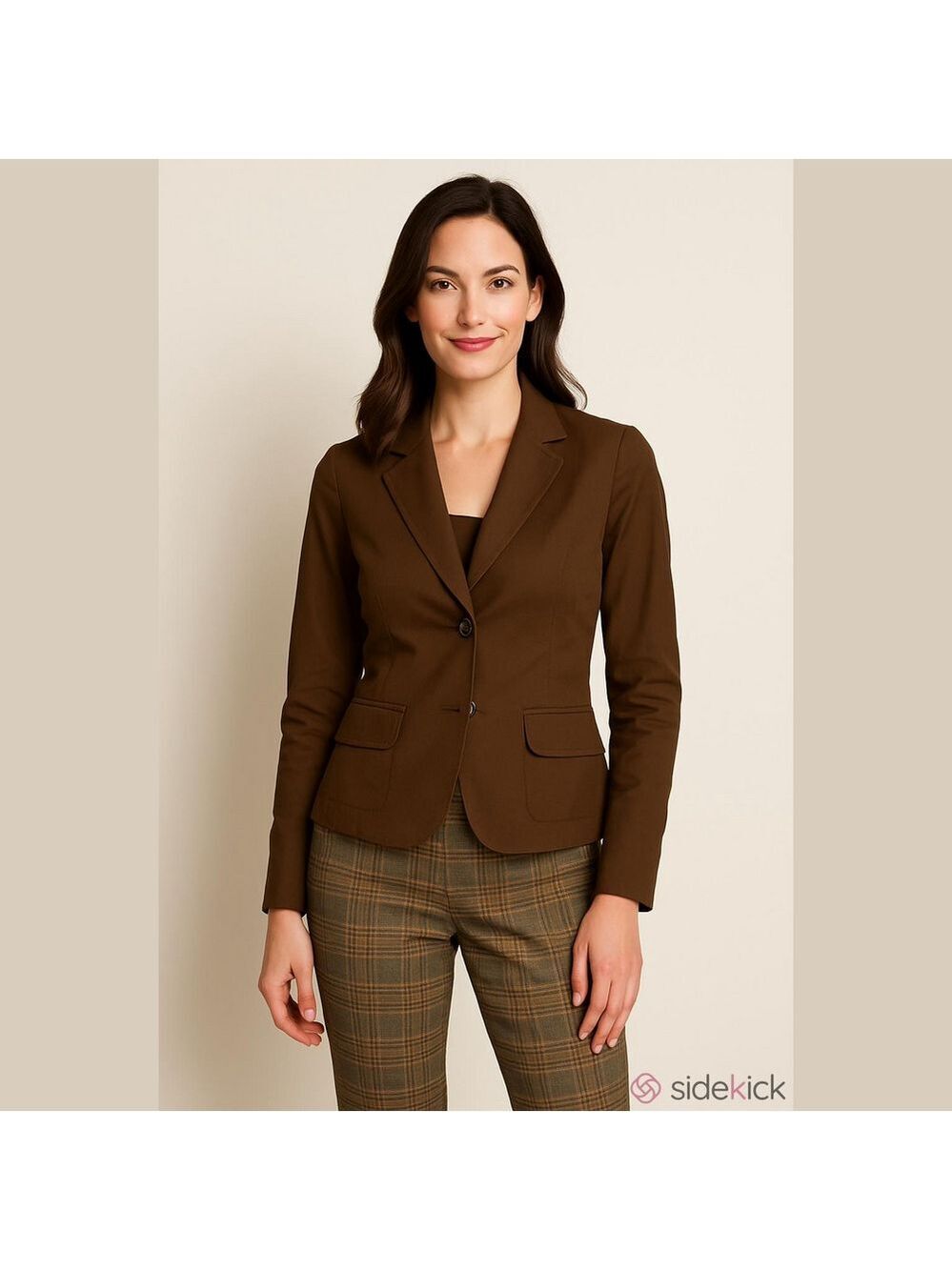 Brown womens fitted blazer Size 8 Lida Baday Canadian designer fashion Office